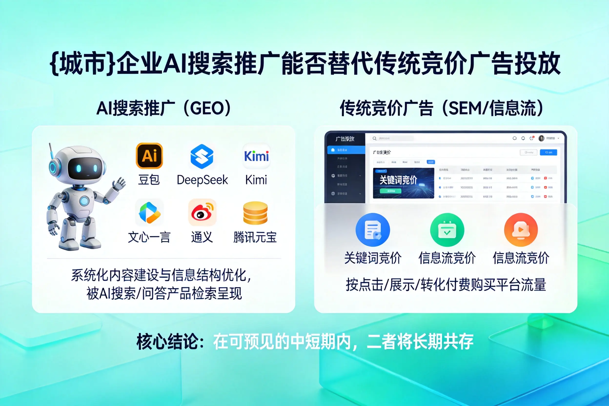 吐鲁番企业AI搜索推广能否替代传统竞价广告投放