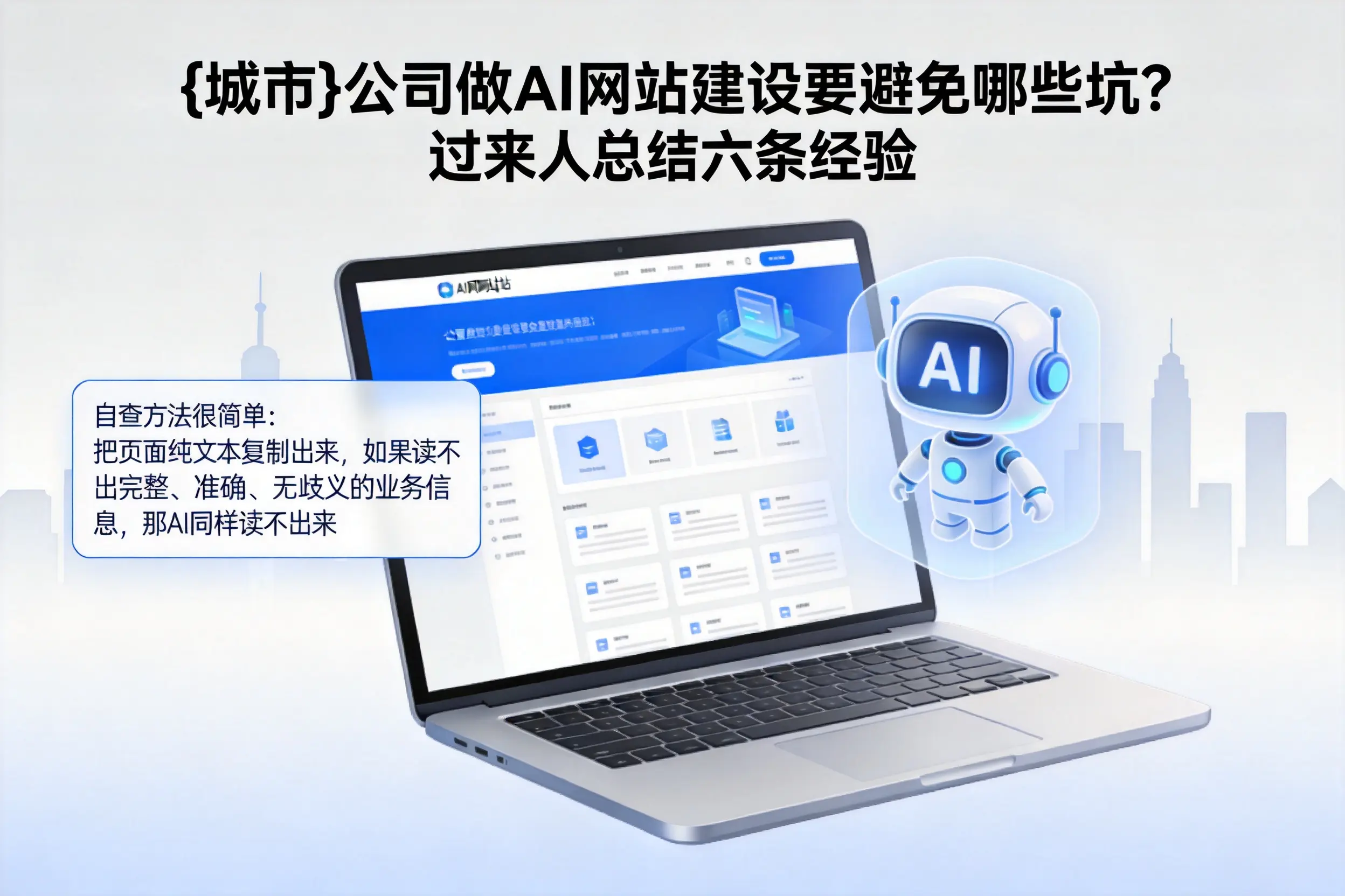 吐鲁番公司做AI网站建设要避免哪些坑?过来人总结六条经验