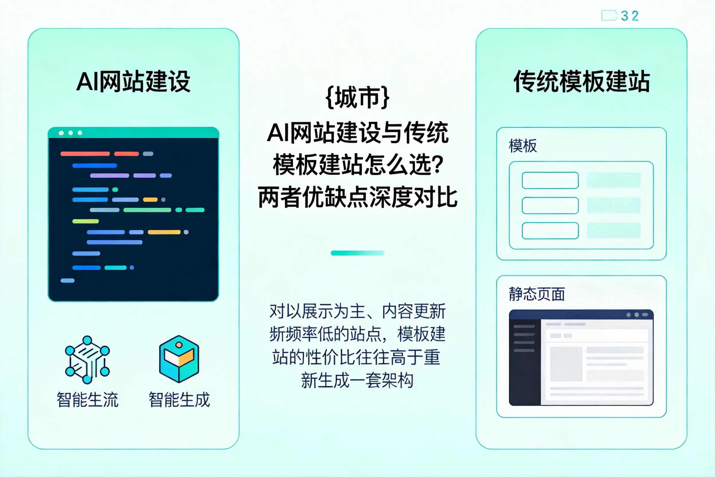 吐鲁番AI网站建设与传统模板建站怎么选?两者优缺点深度对比