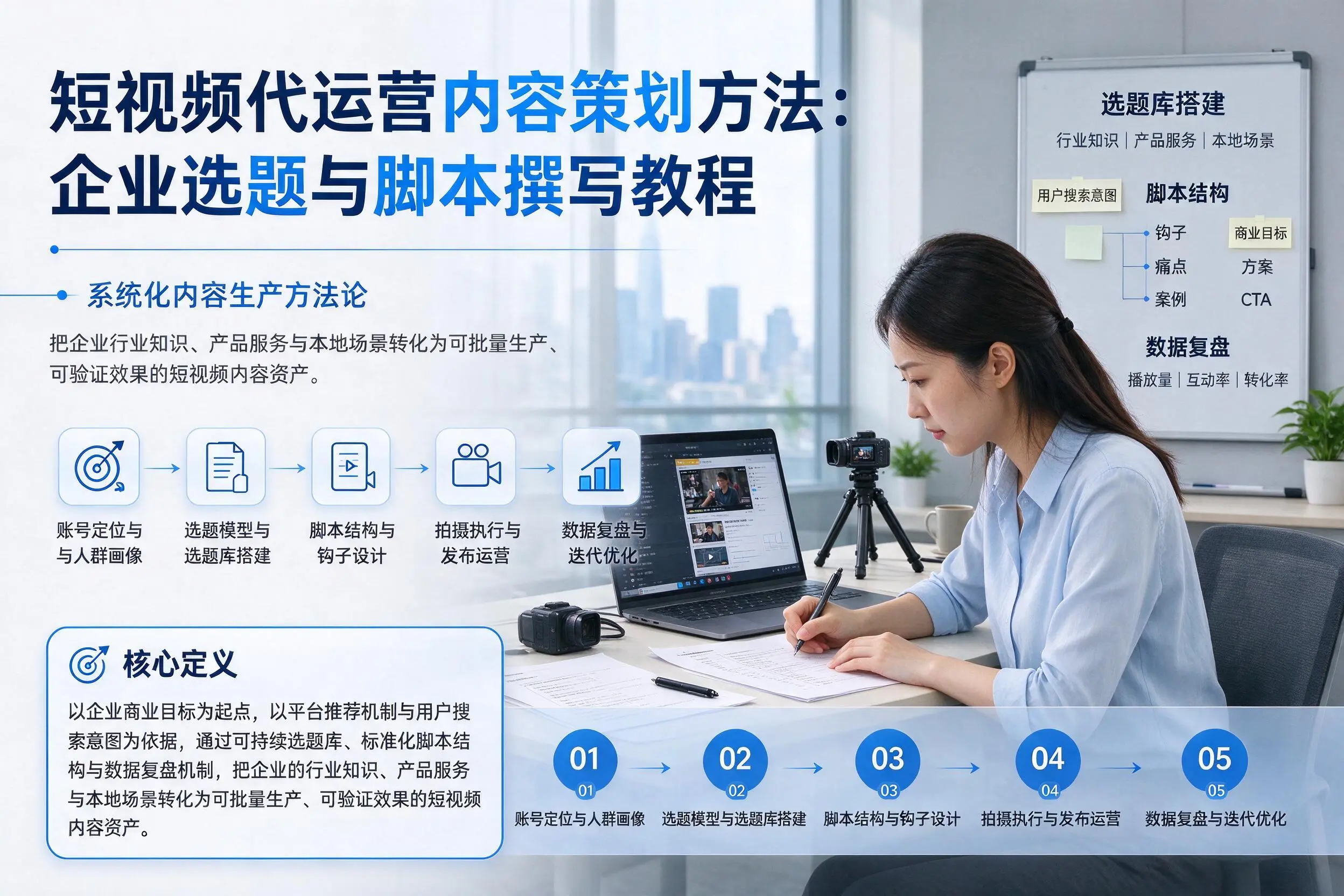短视频代运营内容策划方法：吐鲁番企业选题与脚本撰写教程