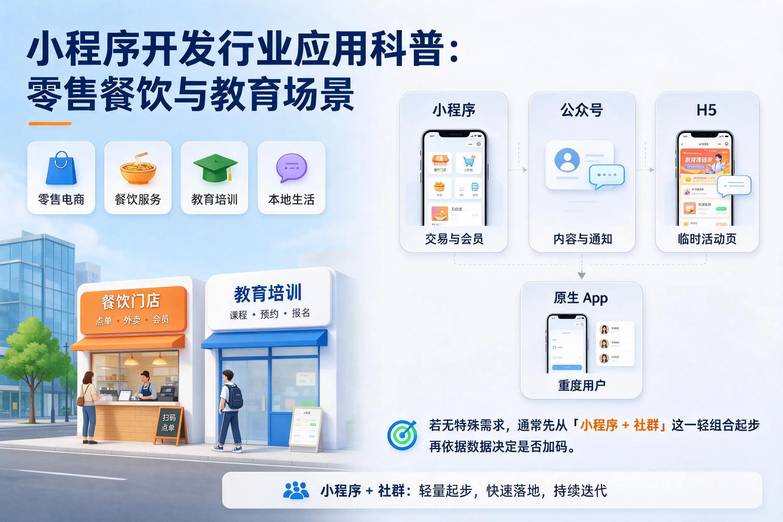 吐鲁番小程序开发行业应用科普：零售餐饮与教育场景