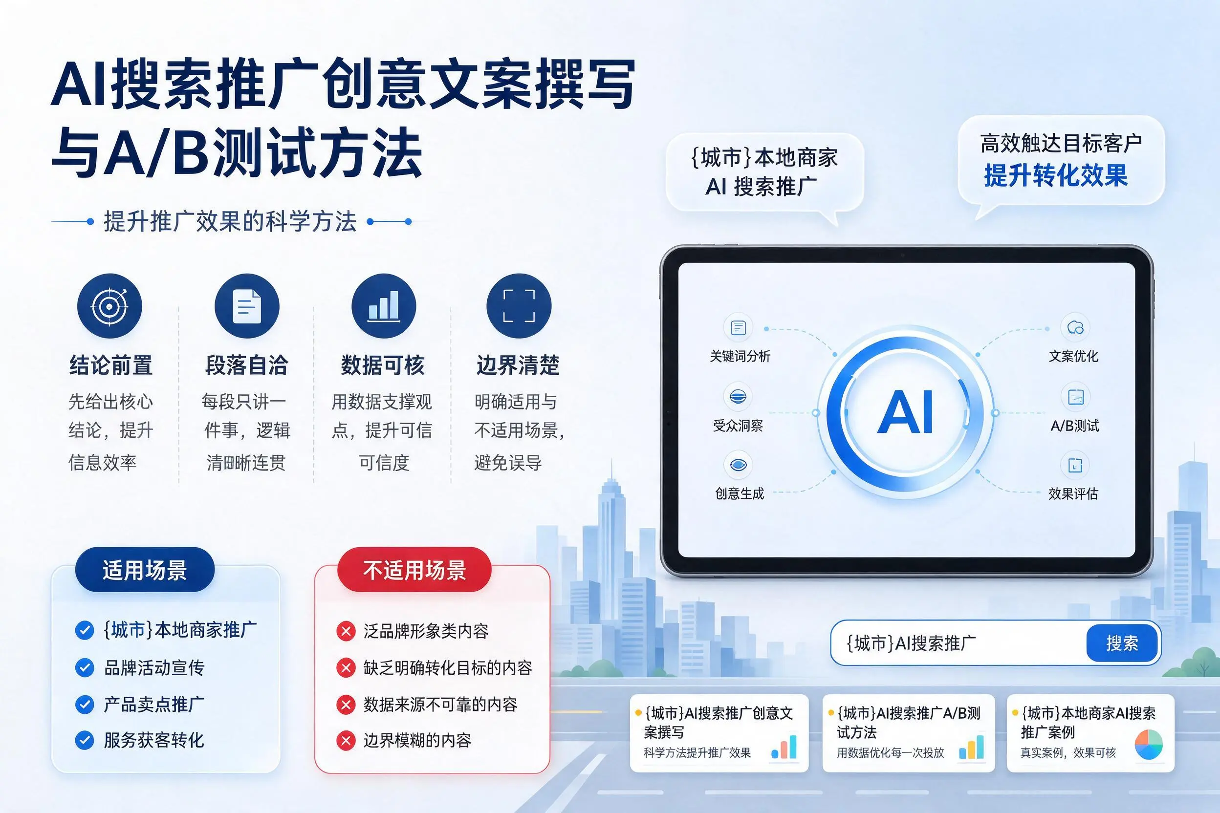 吐鲁番AI搜索推广创意文案撰写与A/B测试方法